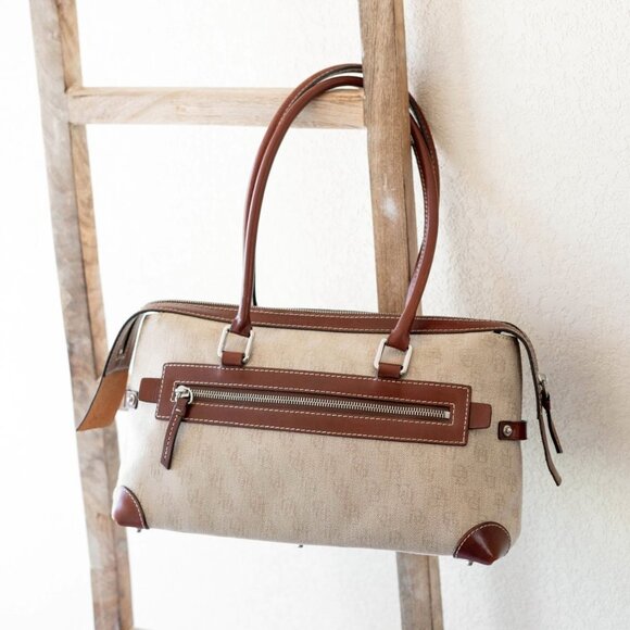 Dooney & Bourke Anniversary Signature Double Pocket Satchel Handbag - Picture 5 of 16